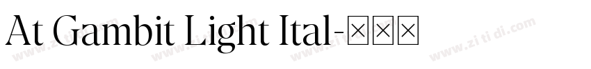 At Gambit Light Ital字体转换
